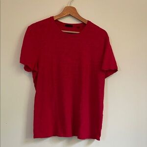 ATM Anthony Thomas Melillo Vibrant Red Slub Jersey Crew Neck Tee